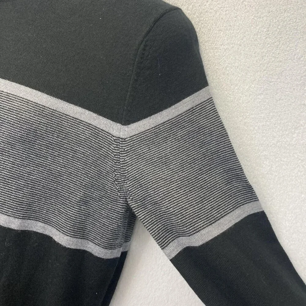 Banana Republic 100% Merino Wool Sweater Mens Large L Black Lightweight Pullover